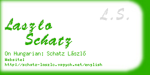 laszlo schatz business card