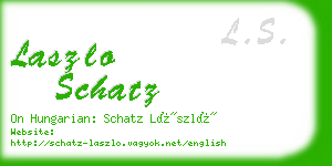 laszlo schatz business card